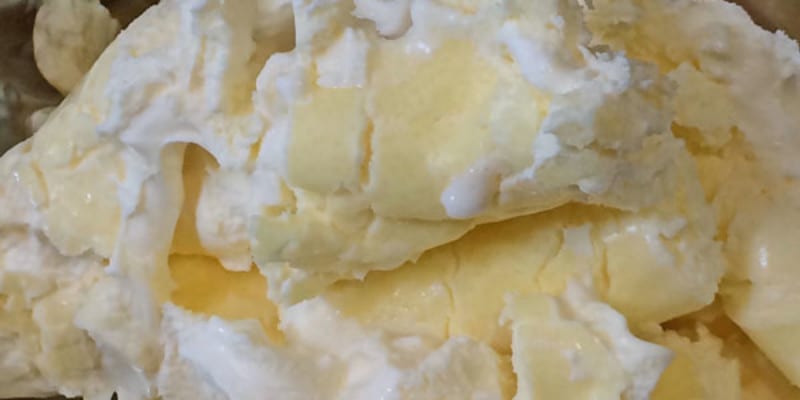Crumbled up clotted cream
