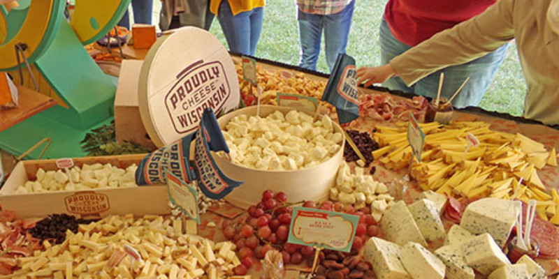 Table of cheese samples